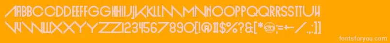 EmpireStraight Font – Pink Fonts on Orange Background