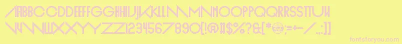 EmpireStraight Font – Pink Fonts on Yellow Background