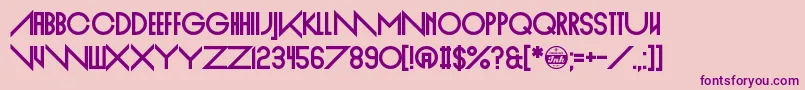 EmpireStraight Font – Purple Fonts on Pink Background