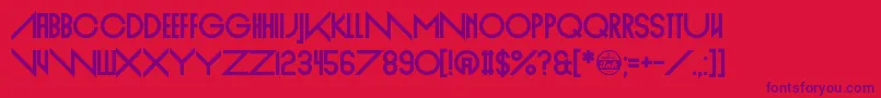 EmpireStraight Font – Purple Fonts on Red Background