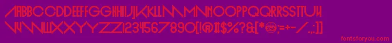 EmpireStraight Font – Red Fonts on Purple Background