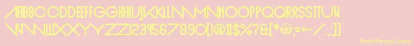 EmpireStraight Font – Yellow Fonts on Pink Background