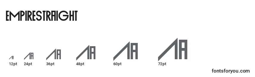 EmpireStraight Font Sizes
