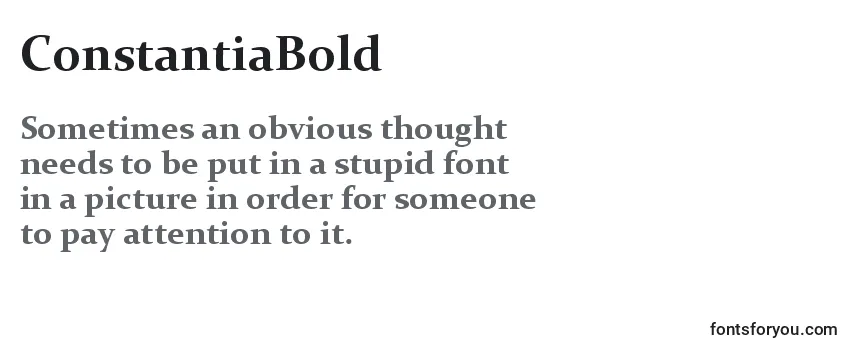 Review of the ConstantiaBold Font