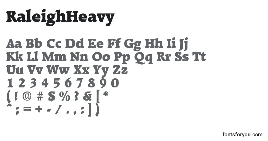 RaleighHeavyフォント–アルファベット、数字、特殊文字