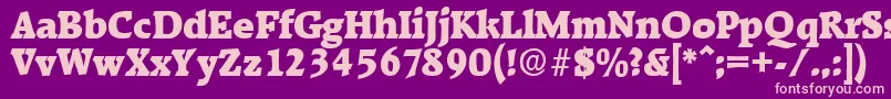 RaleighHeavy Font – Pink Fonts on Purple Background