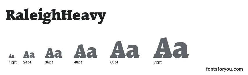 RaleighHeavy Font Sizes
