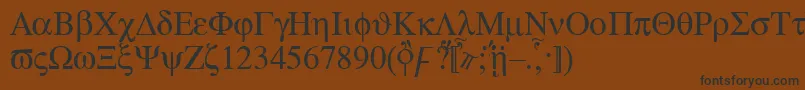 フォントAten – 黒い文字が茶色の背景にあります