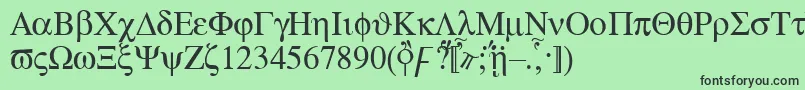 Aten Font – Black Fonts on Green Background