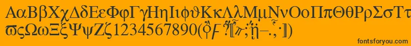 Aten Font – Black Fonts on Orange Background