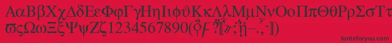 Aten Font – Black Fonts on Red Background