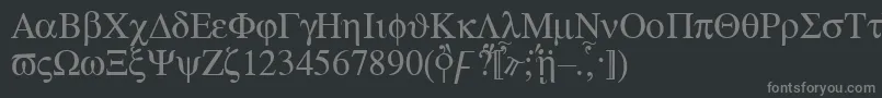 フォントAten – 黒い背景に灰色の文字