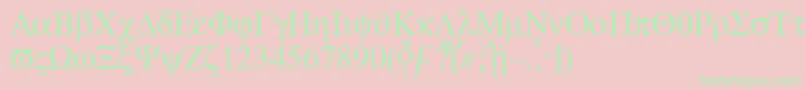 Aten Font – Green Fonts on Pink Background