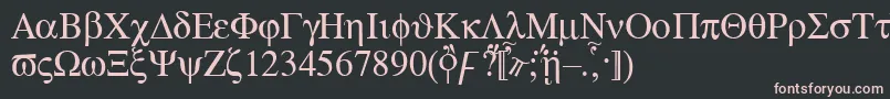Aten Font – Pink Fonts on Black Background