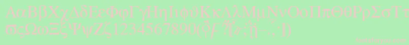 Aten Font – Pink Fonts on Green Background