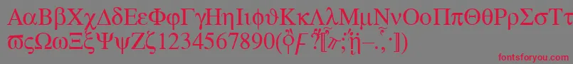 Aten Font – Red Fonts on Gray Background