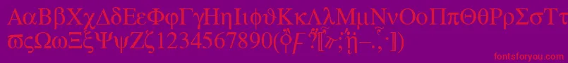 Aten Font – Red Fonts on Purple Background