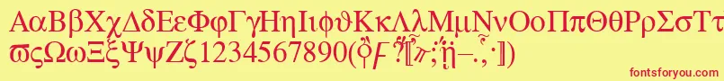 Aten Font – Red Fonts on Yellow Background