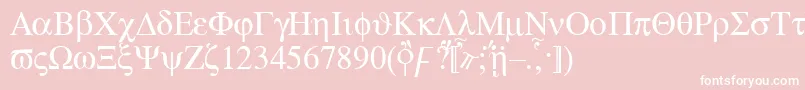 Aten Font – White Fonts on Pink Background