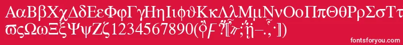 Aten Font – White Fonts on Red Background