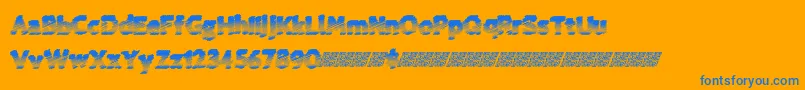 Coldspring Font – Blue Fonts on Orange Background