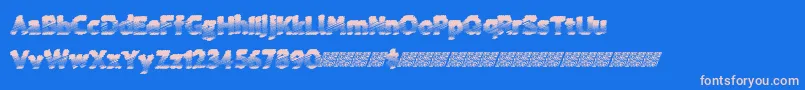 Coldspring Font – Pink Fonts on Blue Background