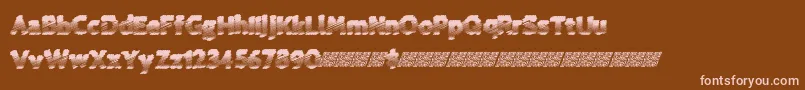 Шрифт Coldspring – розовые шрифты на коричневом фоне