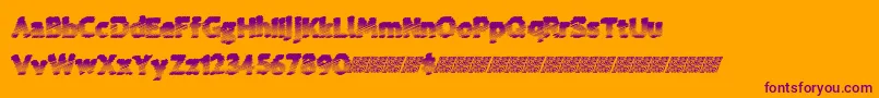 Coldspring Font – Purple Fonts on Orange Background