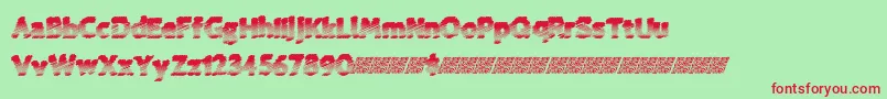 Coldspring Font – Red Fonts on Green Background