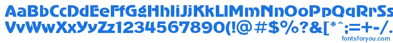 Czcionka Advergothic – niebieskie czcionki