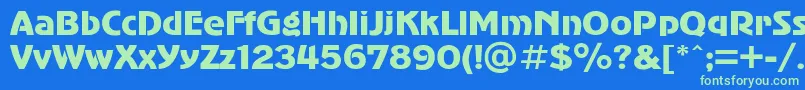 Advergothic Font – Green Fonts on Blue Background