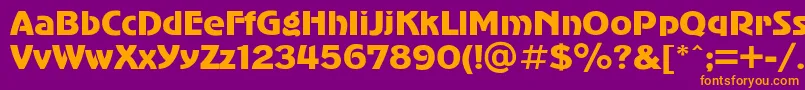 Advergothic Font – Orange Fonts on Purple Background