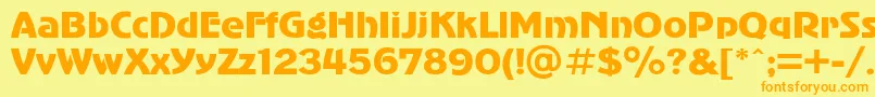 Advergothic Font – Orange Fonts on Yellow Background