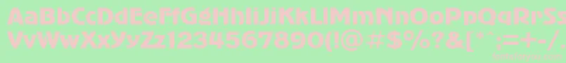 Advergothic Font – Pink Fonts on Green Background