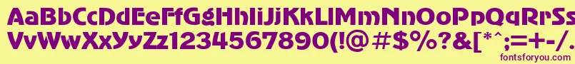 Advergothic Font – Purple Fonts on Yellow Background