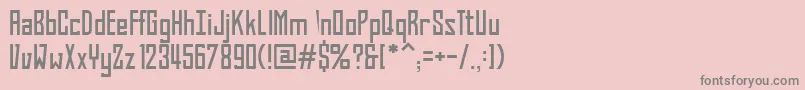 フォントBahnProMedium – ピンクの背景に灰色の文字