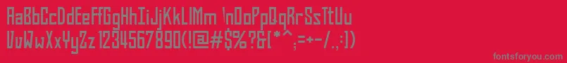BahnProMedium Font – Gray Fonts on Red Background