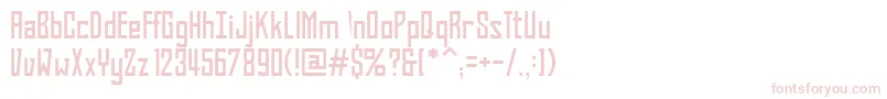 BahnProMedium-Schriftart – Rosa Schriften auf weißem Hintergrund