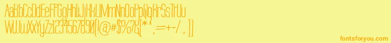 LabtopWarp2 Font – Orange Fonts on Yellow Background