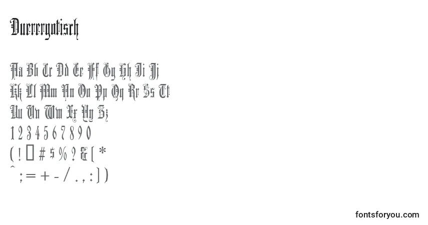 Schriftart Duerergotisch (116342) – Alphabet, Zahlen, spezielle Symbole