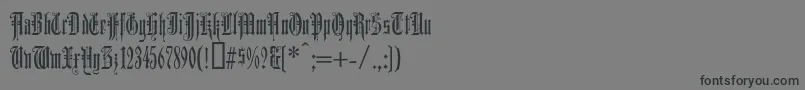 Duerergotisch Font – Black Fonts on Gray Background