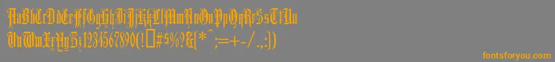 Шрифт Duerergotisch – оранжевые шрифты на сером фоне