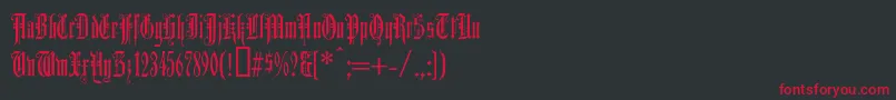 fuente Duerergotisch – Fuentes Rojas Sobre Fondo Negro