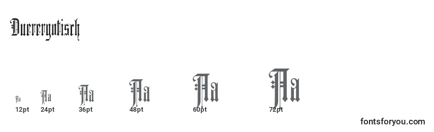 Größen der Schriftart Duerergotisch (116342)