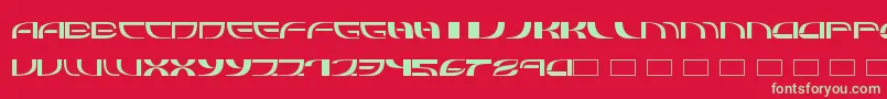 フォントRefluxed – 赤い背景に緑の文字