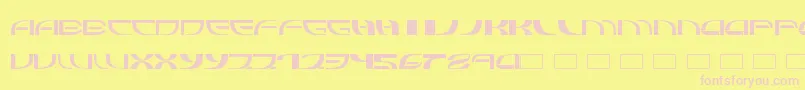 Шрифт Refluxed – розовые шрифты на жёлтом фоне