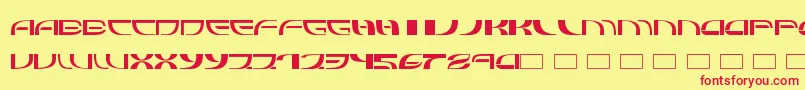 Refluxed Font – Red Fonts on Yellow Background