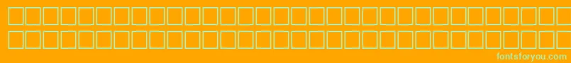 TimerRegular Font – Green Fonts on Orange Background