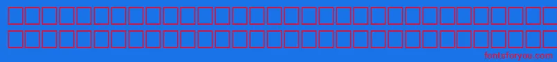 Czcionka TimerRegular – czerwone czcionki na niebieskim tle