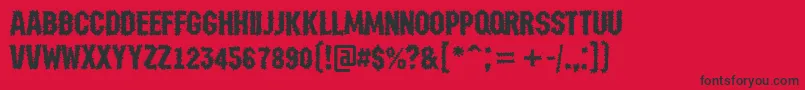 AMachinanovabrk Font – Black Fonts on Red Background